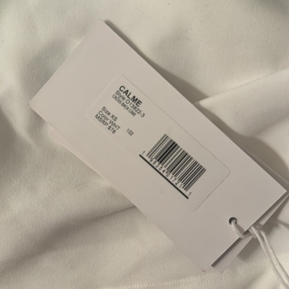 Calme ENDURANCE CROSS BACK
CAMI, Calme Sports Bra, XS White. NWT - Picture 8 of 9